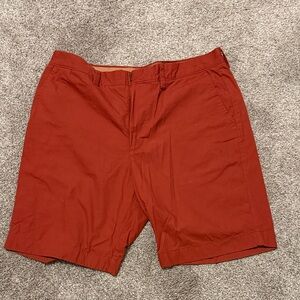 J. Crew Men's Brick Red Flat Front Shorts